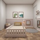 Cama Infantil Montessoriana Solteiro Sol Branco