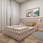Cama Infantil Montessoriana Solteiro Sol Branco