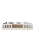 Cama Infantil Montessoriana Solteiro Sol Branco/cinza Cristal