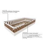 Cama Infantil Montessoriana Solteiro Sol Ii Branco/carvalho M