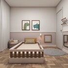 Cama Infantil Montessoriana Solteiro Sol Ii Branco/carvalho M