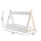 Cama Infantil Montessoriano Cabana Cherokee Natural/branca -