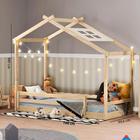 Cama Infantil Montessoriano Com Telhado V Natural - Casatema