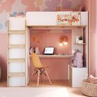 Cama Infantil Multifuncional Com Armário E Escrivaninha Branc