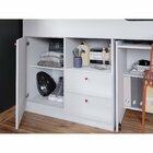 Cama Infantil Multifuncional Com Escrivaninha E Escada  Branco