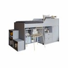 Cama Infantil Multifuncional Com Escrivaninha E Escada  Grafi