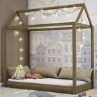 Cama Infantil Paris Madeira Maciça Castanho - Lanes