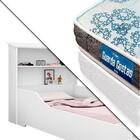 Cama Infantil Pequena Branca Liz Cambel Com Colchão Probel Gu