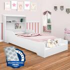 Cama Infantil Pequena Branca Liz Cambel Com Colchão Probel Gu