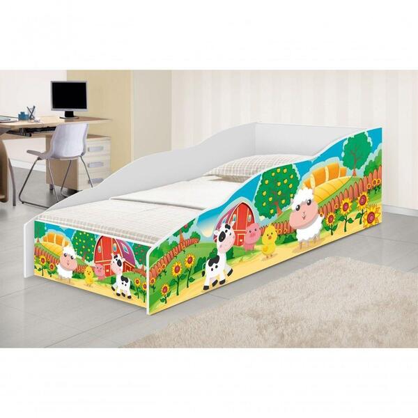 Cama Infantil Play Fazendinha Colorida