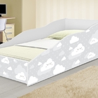 Cama Infantil Play Nuvens Cinza com Colchão