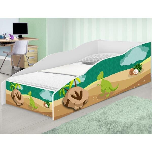 Cama Infantil Play Pegada Dinossauro Com Colchão