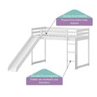 Cama Infantil Prime Alta Ii Com Escorregador E Tenda Casatema