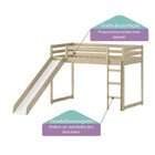 Cama Infantil Prime Alta Ii Com Escorregador E Tenda Casatema