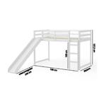 Cama Infantil Prime Alta Ii Com Escorregador Laca Branco Casa