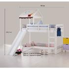 Cama Infantil Prime Alta Ii Com Escorregador, Telhado E Auxil