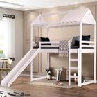 Cama Infantil Prime Alta Ii Com Escorregador, Telhado Iii Ne