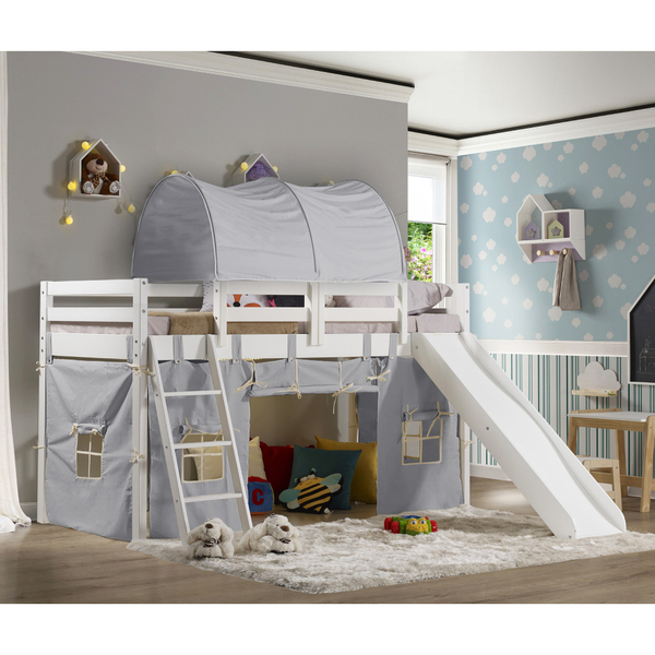 Cama Infantil Prime Com Escorrega Tobogã, Túnel E Tenda Casat