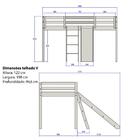 Cama Infantil Prime Com Escorregador E Telhado V Branco