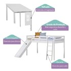 Cama Infantil Prime Com Escorregador, Tenda E Telhado Ii - Ca
