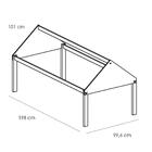 Cama Infantil Prime Com Grade De Proteção, Telhado Completo L