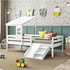 Cama Infantil Prime Com Telhadinho Ii Grade De Proteção E Kit