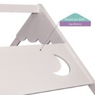 Cama Infantil Prime Com Telhado Inclinado Lua E Kit Escadinha