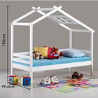 Cama Infantil Prime Com Telhado V Casinha Em Madeira Maciça C