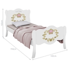 Cama Infantil Princesa Charlotte Branca Adesivada com Colchão