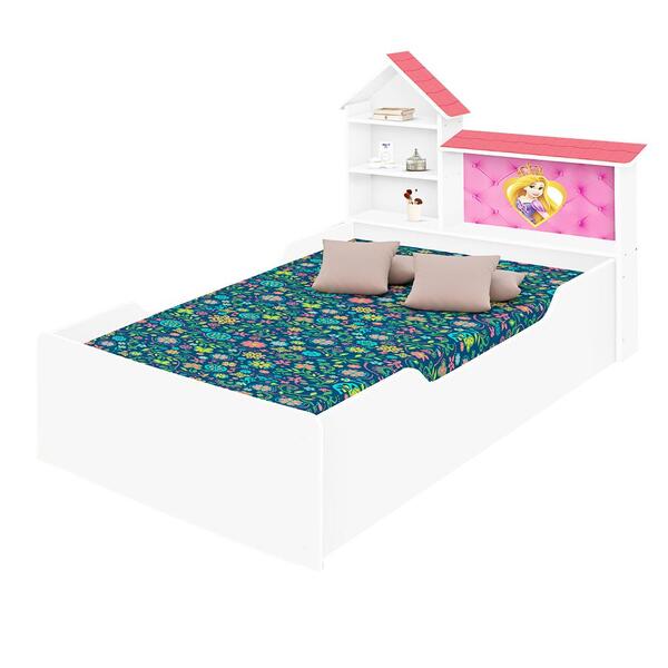 Cama Infantil Princesa Com Casinha Lilly Branco/rosa