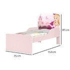 Cama Infantil Princesa Nicole Branco/rosa