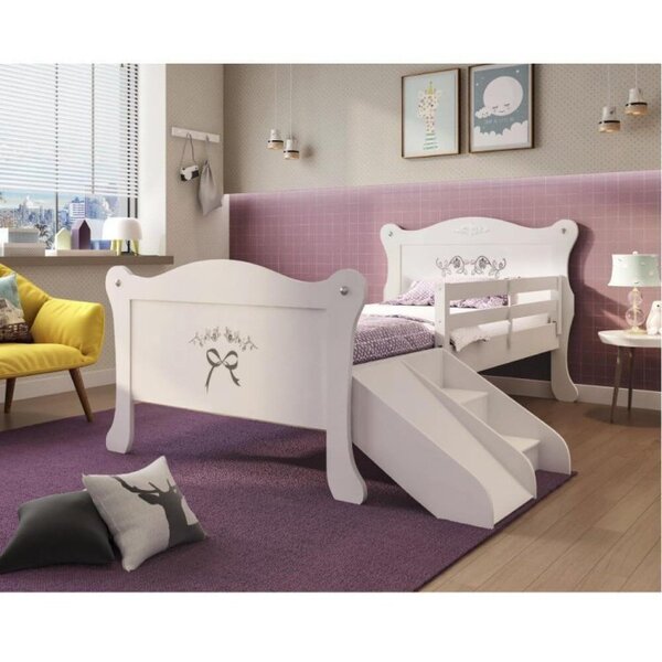 Cama Infantil Provence Com Grade, Escadinha E Escorregador Ca