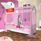Cama Infantil Rose Com Voal Rosa E Colchão Jhulia Divaloto