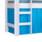 Cama Infantil Slide Com Escorregador Branca E Azul