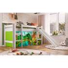 Cama Infantil Slide Com Escorregador Branca E Estampada