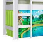 Cama Infantil Slide Com Escorregador Branca E Estampada