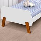 Cama Infantil Solteiro Com Colchão Lisa Branca Divaloto