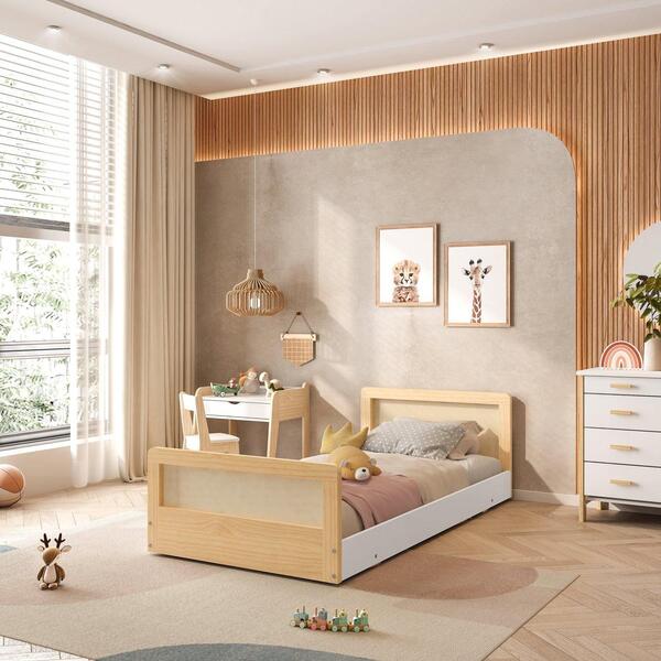 Cama Infantil Solteiro Montessoriana Lift Em Madeira Maciça C