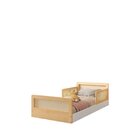 Cama Infantil Solteiro Montessoriano Lift Com Rattan 2 Grades