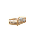 Cama Infantil Solteiro Montessoriano Wave Com Rattan Casatema