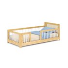 Cama Infantil Solteiro Montessoriano Wave Com Rattan Casatema