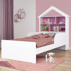 Cama Infantil Tuboarte Laura 100% Mdf Com Cabeceira Casa De B
