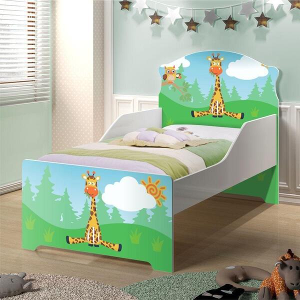 Cama Infantil Uly Girafa E Coruja Com Colchão