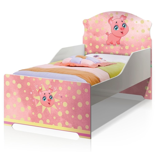 Cama Infantil Uly Porquinho Pig com Colchão