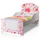 Cama Infantil Uly Rosas Com Colchão