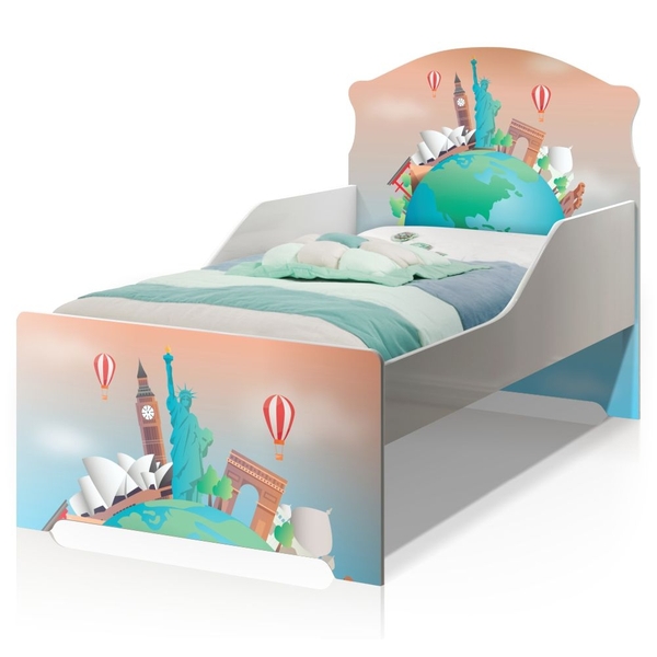 Cama Infantil Uly Volta ao Mundo com Colchão