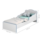 Cama Infantil Villae Menino Branco Azul Com Colchão