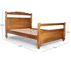 Cama Inglesa 140 Madeira Maciça Mogno/mel