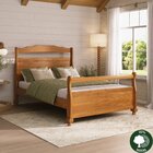 Cama Inglesa 90 - 100% Madeira Maciça Mogno/mel