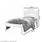 Cama Íris Branco Com Aplique E Colchão Cambel